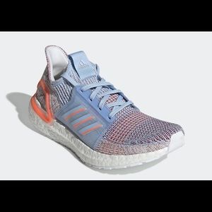 Adidas UltraBoost 19 Coral Glow Blue Sneakers